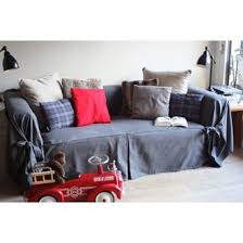 Housse De Canape Bachette 3 Places 100 Coton A Nouettes Ines Housse Canape Jete De Canape Canape Angle