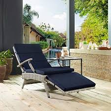 Rattan wicker patio chaise lounge chair with cushion wicker rattan couch adjustable reclining lounge chairs set for for pool side, balcony, beach, garden 1 pack 5.0 out of 5 stars 1 $219.98 $ 219. Modway Envisage Outdoor Patio Wicker Rattan Chaise Lounge In Light Gray Navy From Modway Accuweather Shop