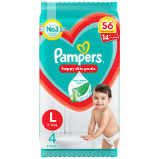 Buy PAMPERS HAPPY SKIN PANTS LARGE - PACK OF 4 Online & Get Upto 60% OFF at  PharmEasy