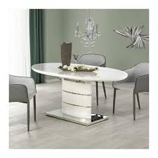 Profitez de la livraison gratuite sur pratiquement tout. Table A Manger Ovale 140 180cm Blanche Avec Rallonge Ipson