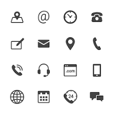 Black And White Contacts Icon Stock Image Signs Symbols In 2020 Address Icon Location Icon Icon Set Vector