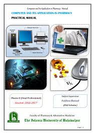 What are the applications of computers in pharmacy? Pdf Applications Of Computer In Pharmacy Manual
