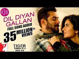 Dil Diyan Gallan Full Song Audio Tiger Zinda Hai Atif Aslam Vishal And Shekhar Youtube Songs Atif Aslam Song Hindi