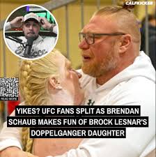 In their latest podcast episode, comedians Brendan Schaub and Bryan Callen  joke about the striking resemblance between Brock Lesnar's daughter and  Schaub's son. >> Link in comments 👇