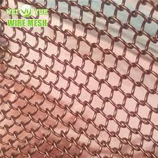 Polished, coloured (transparent or varnish) standard dimensions: China Aluminum Alloy Chain Mail Ring Wire Mesh For Decorative Curtain China Chainmail Curtain Decorative Wire Mesh