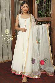 masakali masakali masakali spring summer 19 ivory cotton jacquard anarkali with matching kota designer dresses indian indian fashion dresses indian outfits