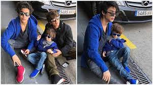Over the years, his parents and siblings have often shared a frame with the little one. Shah Rukh Khan Aryan Khan And Abram Khan Are Soaking Up The Sun In Barcelona Entertainment News The Indian Express