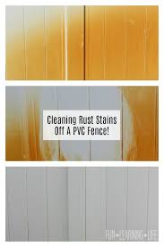 Abrasives can scratch and dull the glossy sheen of vinyl. Cleaning Rust Stains Off A Pvc Fence Fun Learning Life
