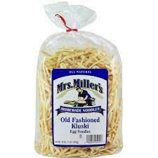 It is thicker than other commercially dried pastas. Kluski Extra Thick Egg Noodles Mrs Miller S Homemade Noodles