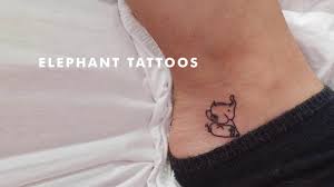 Matching tattoos are the ideal choice for mothers and daughters who are two peas in a pod. Beautiful Small Elephant Tattoos Youtube