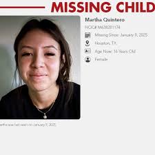 -IT TAKES 2 SECONDS TO SHARE-, Have you seen this child? **Martha Quintero** Houston, TX, https://www.missingkids.org/poster/NCMC/2040816/1, If you have information about a missing child, call NCMEC ...