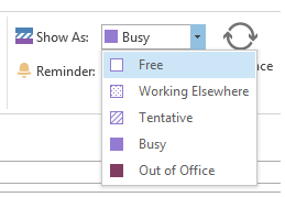 Show As Options In Microsoft Outlook Calendar Microsoft Community