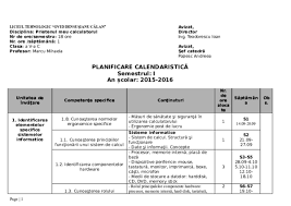 Planificare pe unitati de invatare. Doc Optional Tic Clasa 5 Mihaela Marcu Academia Edu