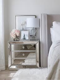 Jessi Malay New Home Makeover Mirrored Bedroom Furniture Side Table Decor Bedroom Bedroom Night Stands
