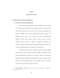 Elemen emosi pelajar di institutsi pengajian tinggi malaysia. Bab Ii Kajian Pustaka A Konsep Dasar Evaluasi Pembelajaran