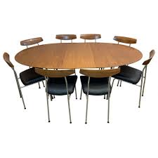 Browse extending dining table and chairs. Oval Extending Dining Table 8 S230 Chairs Set By John Sylvia Reid For Stag 1960s Bei Pamono Kaufen
