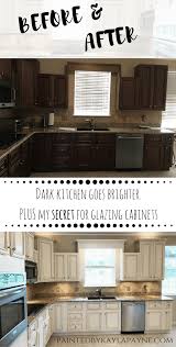 Cream cabinets with dark brown glaze. Lighter Brighter Kitchen Cabinets How To Update Your Kitchen Cabinets