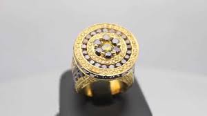 Various style rings for men. Men S 14k Solid Yellow Gold Diamond Pinky Ring 15 90 Ctw Youtube