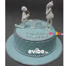 Two step engagement cake | harte shape cake flower design making by sunil cake master. Best Cake Designs For Engagement The Cake Boutique