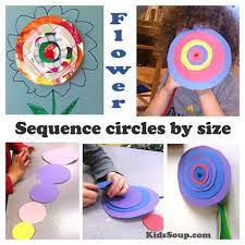 Children are allowed to paint only 1 circle or shape of their choice per turn. Layered Circle Flowers Circle Sequencing By Size Preschool Activity Kidssoup