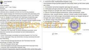 Hal ini biasanya dilakukan untuk memperkenalkan organisasi, kepengurusan, atau bahkan pemberitahuan kegiatan kepada pihak tertentu. Salah Surat Edaran Walikota Palembang Soal Virus Corona Hoax Buster Covid19 Go Id