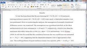 Df) if appropriate for the test, and an indication of the value of p. Paired Samples T Test Writing Up Results Youtube