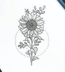 Wie Zeichnet Ein Bundel Sonnenblumen Blumenstrauss Durch Van Gogh Bucher Schrit Sunflower Drawing Simple Sunflower Drawing Simple Tattoo Ideas Sunflower Drawing