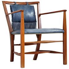 Home to jelly belly & suisun valley wine! Josef Frank Mahogany Armchair In Blue Leather For Svenskt Tenn Ca 1960 White Dining Chairs Chair Side Chairs