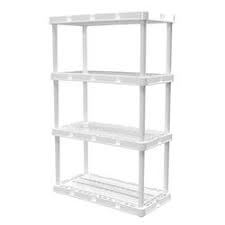 Organize your home with shelves & shelving units from menards®! Maxit Knect A Shelf 24 W X 48 H X 12 D 4 Shelf Plastic Freestanding Shelving Unit At Menards
