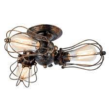 Today's market offers a multitude of choices, plenty of which are both attractive and highly functional. 3 Light Vintage Industrial Semi Flush Mount Ceiling Light Painted Finish Bronze