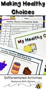 Teach Your First And Second Grade Students About Health And Making Healthy Choices With These Fun Health Activities Healthy Choices Healthy Choices Activities