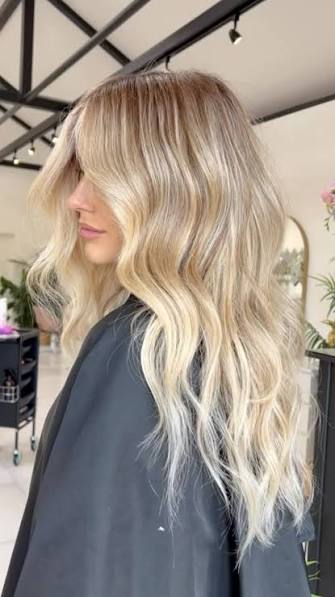 Champagne Blonde Balayage Hair