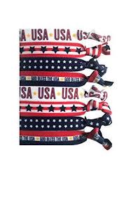 Satin hair scrunchies hair ties 2 pack july 4th america patriotic independence decoations hair accessories red white blue star strip for women gilrs kids gift(star) 5.0 out of 5 stars 7 $6.93 $ 6. 8 Piece Red White And Blue Patriotic Hair Elastic Set Hair Accessori Ninthavenue Europe