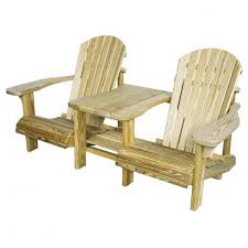 Amish Pine Adirondack Settee Wooden Outdoor Furniture Wooden Patio Furniture Outdoor Furniture Chairs