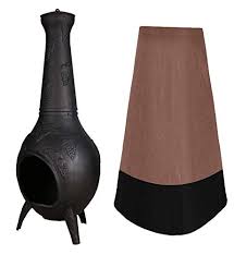 Fire columns are backyard showstoppers. Linkool Patio Chiminea Cover For Tall Clay Metal Ceramic Chiminea Outdoor Inside Waterproof Chimney Fire Pit Heater Small Covers Round 24 Dia X47 H Patio Lawn Garden Outdoor Heating Malibukohsamui Com