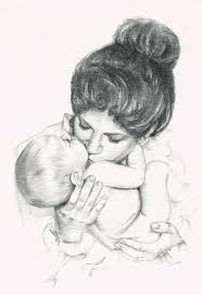 Motherhood Necessity Or Choice Mothers Day Drawings Mother Art Baby Art