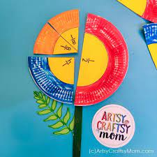 Diy Fraction Flower Craft Cuemath Giveaway Flower Crafts Paper Plate Crafts For Kids Paper Plate Crafts