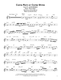 Stan Getz Come Rain Or Come Shine Sheet Music Notes Chords Download Printable Tenor Sax Transcription Sku 181460