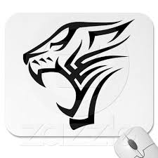 Tribal Big Cat Tattoo Panther Tiger Leopard Mouse Pad Zazzle Com Kaplan Dovmesi Aslanlar Ve Dovme Fikirleri