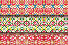 Traditional Bali Motif Pattern Illustration Handpainted Watercolor Jpeg Thai Pattern Free Graphics Pattern