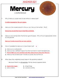Super Teacher Worksheets Review The Planet Mercury Super Teacher Science Worksheets Super Teacher Worksheets