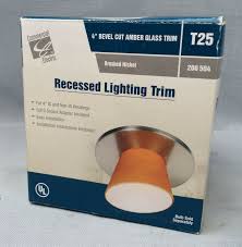 Check spelling or type a new query. Commercial Electric T25 4 Bevel Cut Amber Glass Recessed Lighting Trim 50w For Sale Online Ebay