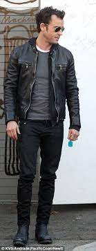 Orlando Bloom Rides Motorcycles With Justin Theroux Mens Casual Outfits Jackets Men Fashion Leather Jacket Men