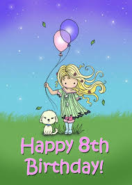 Animated Happy Birthday 2 Year Old Boy 8 Year Old Birthday Little Girl And Dog Holding Balloons Card Ad Ad Girl Birthday Year Old Birthday Cards Happy Birthday Girls Happy 8th Birthday