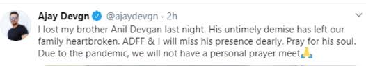 Ajay Devgn S Brother Anil Devgan Passes Away At The Age Of 45 The Actor Mourns His Untimely Demise When you understand the gospel, or the grace of m. brother anil devgan passes away