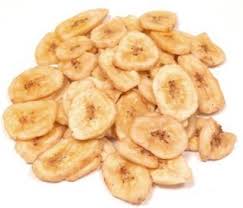Each serving supplies 225 milligrams of potassium, or about 5 percent of the potassium you need in a day. Whole Sweetened Dried Banana Chips 00804