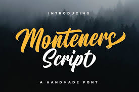 Monteners Script 414445 Handwritten Font Bundles Free Script Fonts Elegant Script Fonts Script Fonts