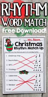 Rhythm Worksheets Rhythm Word Match Rhythm Worksheets Free Music Worksheets Rhythm Activities