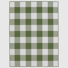 Black And White Plaid Outdoor Rug 3x5 30 X 50 Buffalo Plaid Outdoor Rug Green Threshold Size 30 X50 Green Outdoor Rug Outdoor Rugs Patio Rugs