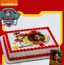 How to make marshall paw patrol tutorial cake topper fondant sugar paste. Paw Patrol Marshall Add Your Picture Edible Image Frosting Sheet Cake Topper Frosting Sheet Cake Edible Images Frosting Sheet